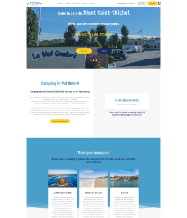 site internet Camping le Val Ombré