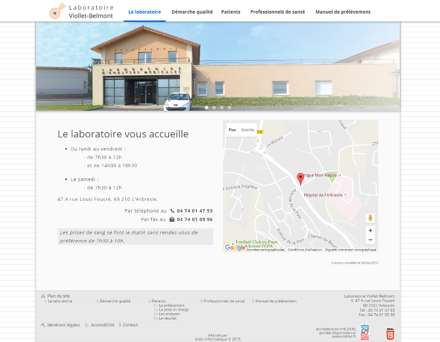 creation site internet manche laboratoire