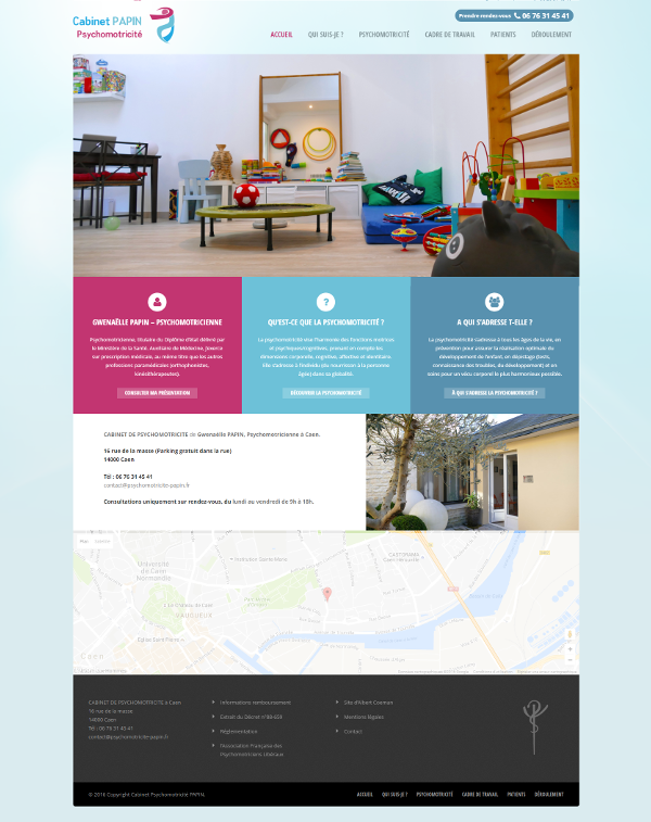creation site internet manche psychomotricité papin